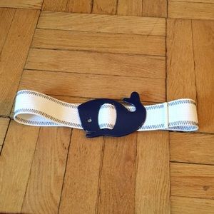 Blue Whale (plastic) buckle with white belt
